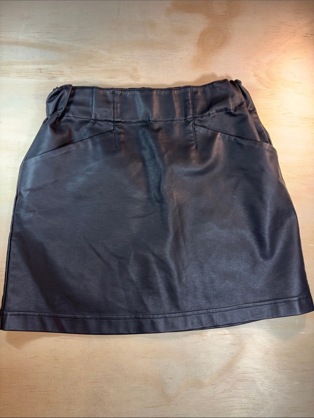 Faux Leather Woman’s Mini Skirt Sz 5
